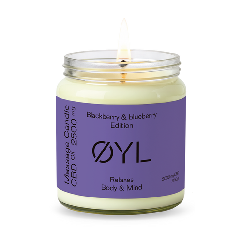 Bougie de massage Mûre-Myrtille<br>CBD Spectre Large 100g-0